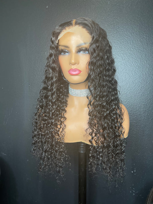 24 inch deep wave wig