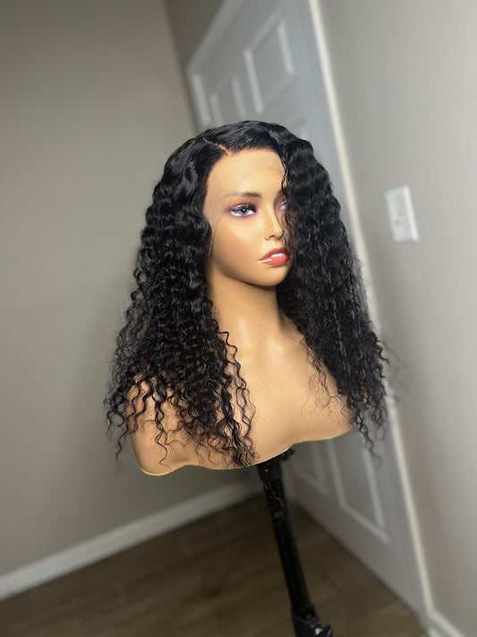 18 inch deep wave frontal wig